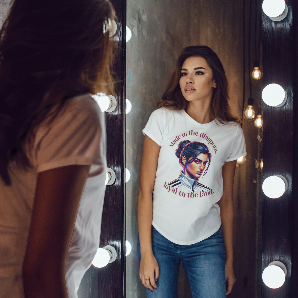 Women's T-shirt: Made in the diaspora, loyal to the land