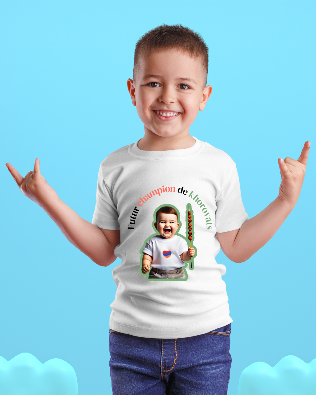 T-shirt garçon "Futur champion du khorovats"