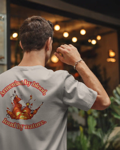 Men's t-shirt: Armenian by blood, loud by nature